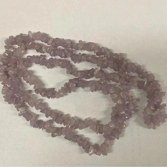 AMETHYST CHIP NECKLACE 34” - Picture 7 of 7